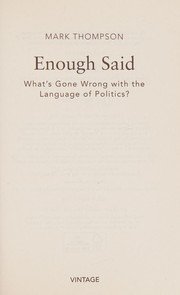 Cover of Enough Said