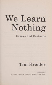 Cover of We learn nothing