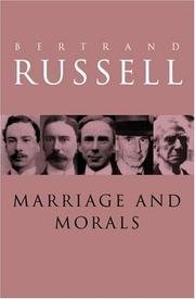 Cover of Marriage and morals