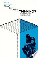 Cover of What Is Called Thinking?