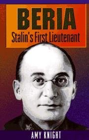 Cover of Beria, Stalin's first lieutenant