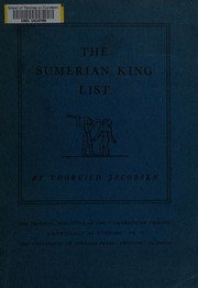 Cover of The Sumerian king list