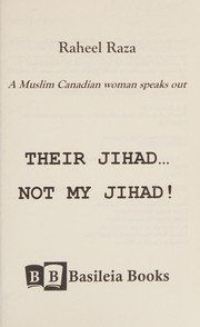 Cover of Their Jihad... Not My Jihad!