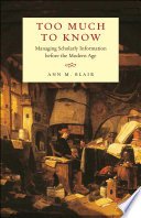 Cover of Too Much to Know
