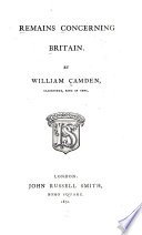 Cover of Remains Concerning Britain