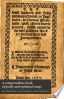 Cover of A Compendious Book of Godly and Spiritual Songs