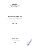Cover of Artificial Recharge of Ground Water