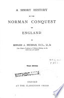 A Short History of the Norman Conquest of England Cover