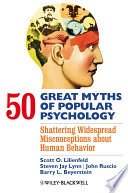 Cover of 50 Great Myths of Popular Psychology