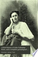Cover of A Brief History of John Valentine Kratz, and a Complete Genealogical Family Register