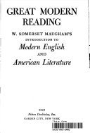 Cover of GREAT MODERN READING W. SOMERSET MAUGHAM'S INTRODUCTION TO Modern English AND  American Literature