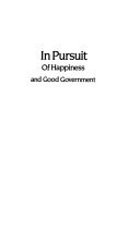 Cover of In Pursuit: Of Happiness and Good Government