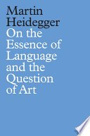 Cover of On the Essence of Language and the Question of Art