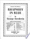 Cover of Rhapsody in blue; piano solo