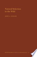 Cover of Natural Selection in the Wild. (MPB-21), Volume 21