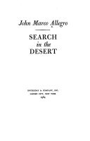 Cover of Search in the Desert