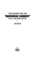 Cover of The Search for the "Manchurian Candidate"