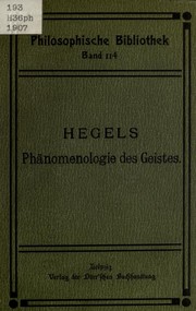 Phänomenologie des Geistes