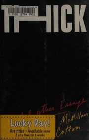 Cover of Thick and Other Essays