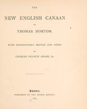 Cover of New English Canaan, or New Canaan
