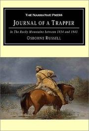 Cover of Journal of a trapper