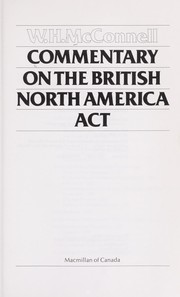 Commentary on the British North America Act