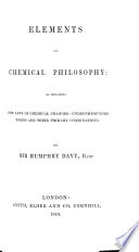 The Collected Works of Sir Humphry Davy ...: Elements of chemical philosophy Cover
