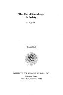 The Use of Knowledge in Society Cover