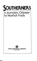 Southerners, a Journalist's Odyssey Cover