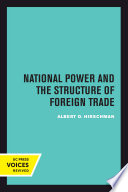 National Power and the Structure of Foreign Trade Cover