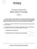 The American Wine Society Basic Guide to Pruning Cover