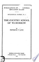The Country School of To-morrow Cover